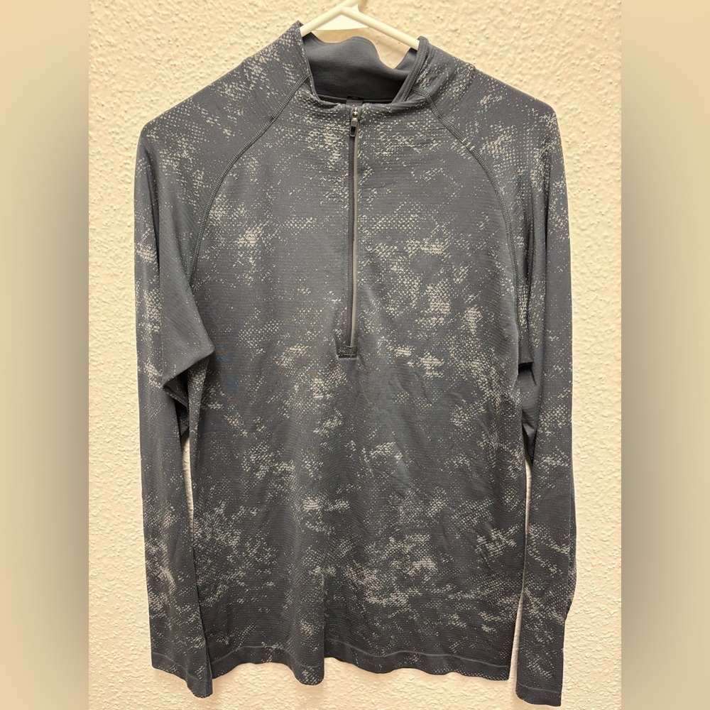 lululemon athletica Black and White Speckled Quarter-Zip Pullover